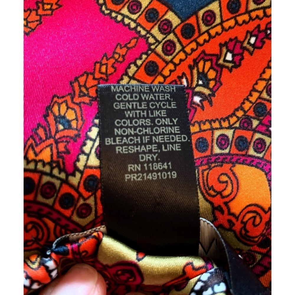 Lane Bryant Boho Medallion Maxi Dress | Tie-Front | Warm Jewel Tones | Sz 22-24 - Picture 7 of 8
